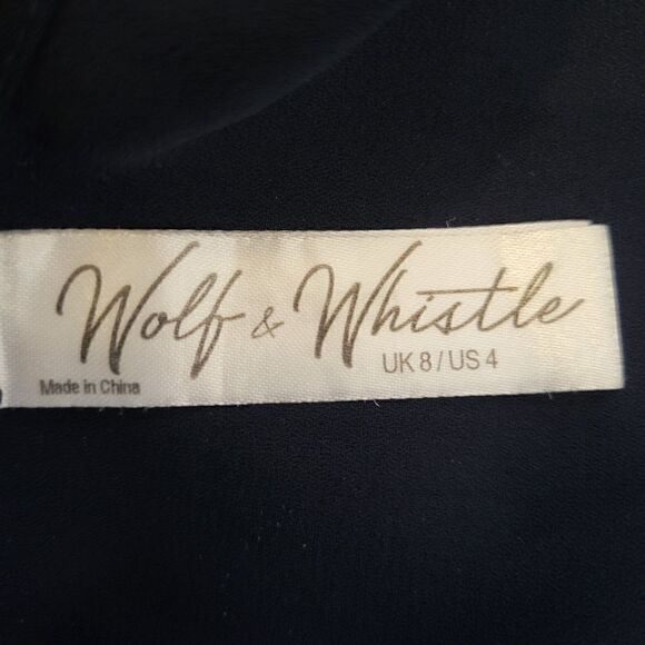 Wolf & Whistle Asos Navy Lace Trim Camisole  Tank 4 - Picture 9 of 10